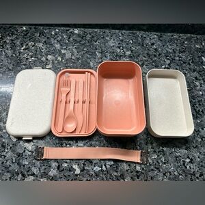 Our Place Pink and Cream Bento Box Set